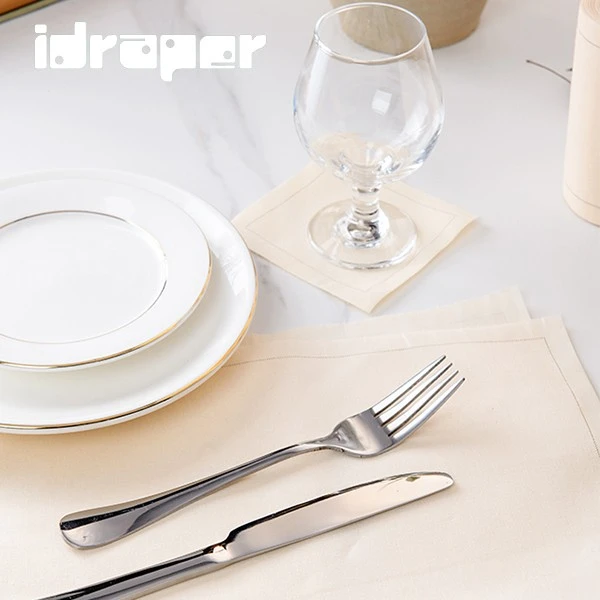 Customized White Cloth Cocktail Napkins